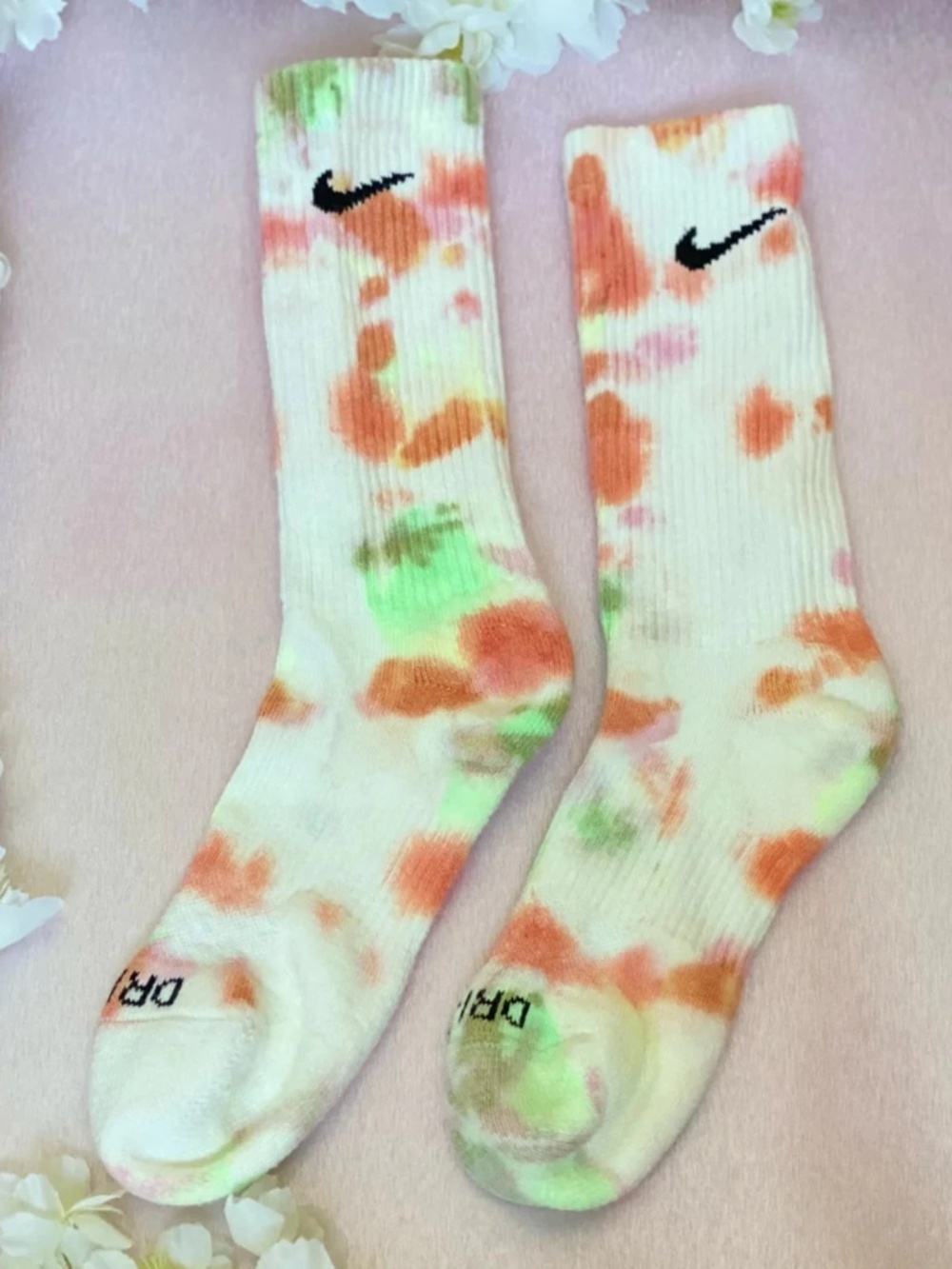 Billbergia Taffy Tie Dye Crew Socks Adult Medium